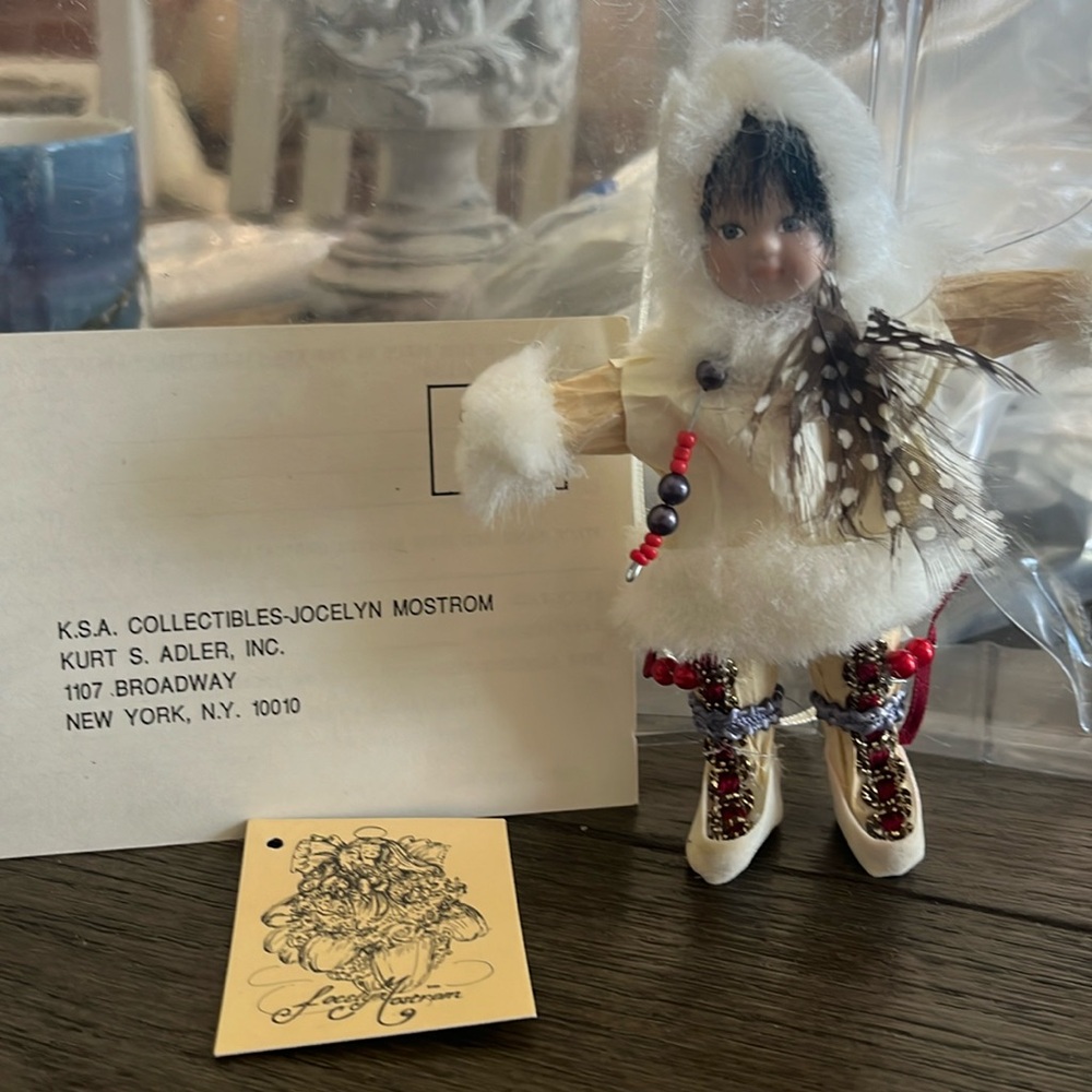 Kurt Adler K.S.A. Collectibles - Jocelyn Mostrom Ukpik Boy Eskimo Mini Doll